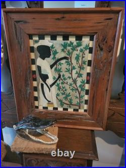 PICKIN FIGS Louisian Rural Folk Art Vintage Original Painting Black Family South PICKIN FIGS Louisian Rural Folk Art Vintage Original Painting Black Family South