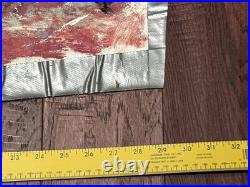 PURVIS YOUNG (1943-2010) Procession Outsider Art On Fabric 29x17 Miami