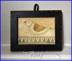 Paige Koosed Small Bird 2002 Original Watercolor Painting Signed & Framed Art