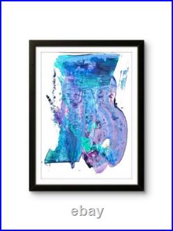 Paint Drag Pop Art Inspired Abstract Expressionism Paper Art 14x11