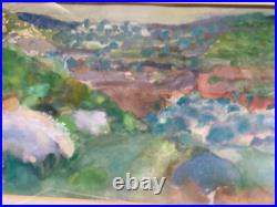 Painting City At Hang 1977 Indistinctly Signed Antique Frame Expressionist Hiq