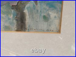 Painting City At Hang 1977 Indistinctly Signed Antique Frame Expressionist Hiq