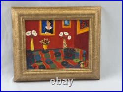 Patricia A Bannister Pair Original Vintage Acrylic Paintings Signed Framed 2004
