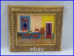 Patricia A Bannister Pair Original Vintage Acrylic Paintings Signed Framed 2004