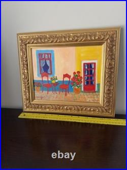 Patricia A Bannister Pair Original Vintage Acrylic Paintings Signed Framed 2004 Patricia A Bannister Pair Original Vintage Acrylic Paintings Signed Framed 2004