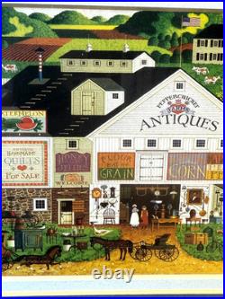 Peppercricket Farms Folk Art Painting Framed Rural Americana Scene
