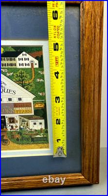Peppercricket Farms Folk Art Painting Framed Rural Americana Scene
