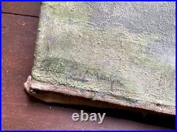 Philipp Graf 1874 Oil Painting Antique Band at the Edge of Forest to Restore