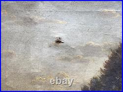 Philipp Graf 1874 Oil Painting Antique Band at the Edge of Forest to Restore