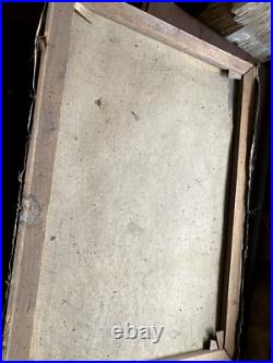 Philipp Graf 1874 Oil Painting Antique Band at the Edge of Forest to Restore