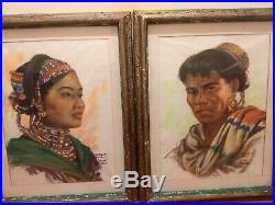 Philippines Filipino Painting 1951 Ifugo tribe signed rare gouache painting