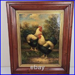 Pierre Deux French Country framed oil painting Hen and Rooster