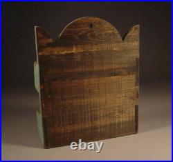 Pine Double Wall Candle Box in Grungy Old Robin's Egg Blue Paint Folk Art