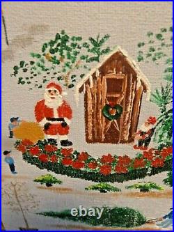 Primative or Folk Art Original Painting Molbak's Christmas Garden Center