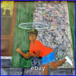 Primitive Folk Art Acrylic Painting By Marcel Stockmans