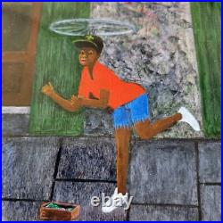 Primitive Folk Art Acrylic Painting By Marcel Stockmans