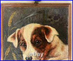 Puppy Resting on the Cut Wheat Memento Mori Scythe Vanitas A. GATA 1304AG