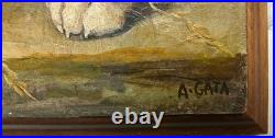 Puppy Resting on the Cut Wheat Memento Mori Scythe Vanitas A. GATA 1304AG