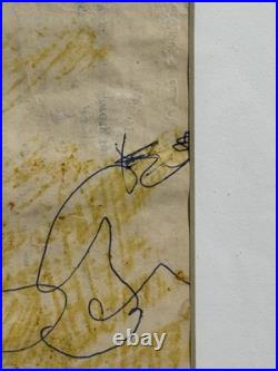 Purvis Young Wild Horses Signed Mixed Media Original