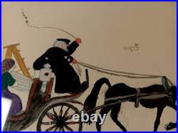 RARE PAINTING 1928 Water Color By 12 Yr Old, Peter Dewey, Warsaw Poland ORIG