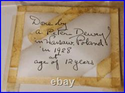 RARE PAINTING 1928 Water Color By 12 Yr Old, Peter Dewey, Warsaw Poland ORIG