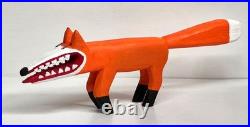 RED FOX WOOD CARVING by MINNIE ADKINS (#2)