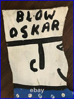 R. A. Miller Blow Oskar On Tin, T-shirt, & Large Fridge Magnet. Folk Art Icon