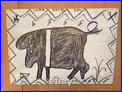 R A Miller Pig Painting Southern Georgia Folk Outsider Art