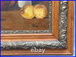 R. H. Zimels Signed Vintage Antique Oil Painting Still Life Folk Art Naive 20th C