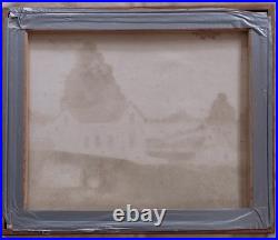 R. Iyuins Original Oil on Canvas Primitive Folk Art Farm Scene 21.5 X 25.5