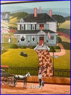 R. Smith Folk Art Serigraph Painting 32x28