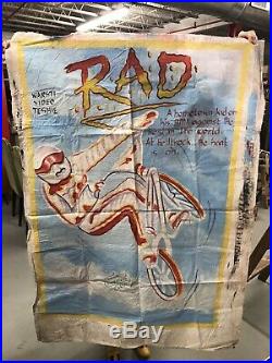 Rad! BMX Ghana Mobil Cinema Movie VHS Poster Hand Painted Painting Folk Art Rare