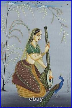 Ragamala Ethnic Folk Painting Handmade Rajasthan Ragini Art 16x22 Inches