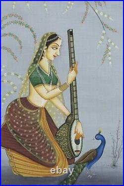Ragamala Ethnic Folk Painting Handmade Rajasthan Ragini Art 16x22 Inches