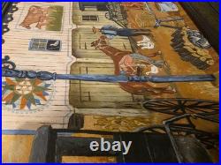 RareVintage Pennsylvania Folk Art Amish Farm Oil Painting Signed T Crovo Art Wow