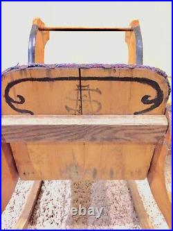 Rare Antique AAFA Early Folk Art Wood Rocking Horse Paint Decorated Crates