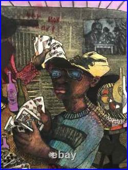 Rare Artist's Proof by Ann Otis Vibrant Watercolor & Ink Mixed Media African Rare Artist's Proof by Ann Otis Vibrant Watercolor & Ink Mixed Media African