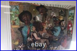 Rare Artist's Proof by Ann Otis Vibrant Watercolor & Ink Mixed Media African Rare Artist's Proof by Ann Otis Vibrant Watercolor & Ink Mixed Media African