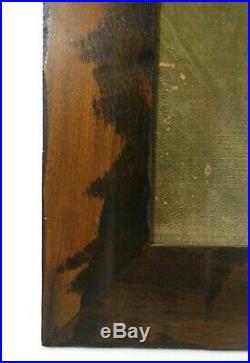 Rare Mid-19th C American Folk Art Antique O/c Portrait Of Calf, Laid Down/framed