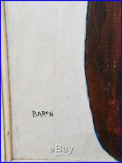 Rare Original Jack Baron Key West Florida Artist Folk Outsider Art Painting