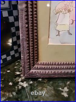 Ravenel Galiard Watercolor 1950s Painting 1890s Tramp Art Frame Charleston S C