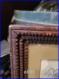 Ravenel Galiard Watercolor 1950s Painting 1890s Tramp Art Frame Charleston S C