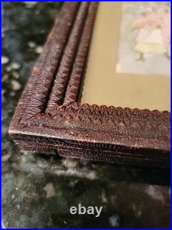 Ravenel Galiard Watercolor 1950s Painting 1890s Tramp Art Frame Charleston S C