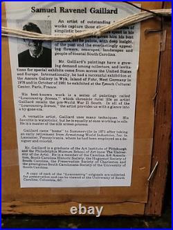 Ravenel Galiard Watercolor 1950s Painting 1890s Tramp Art Frame Charleston S C