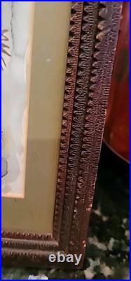 Ravenel Galiard Watercolor 1950s Painting 1890s Tramp Art Frame Charleston S C