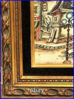 Robert Scott (American), VTG c. 1970's Orig. Folk Art O/C Parisian Street Scene