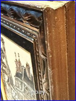 Robert Scott (American), VTG c. 1970's Orig. Folk Art O/C Parisian Street Scene