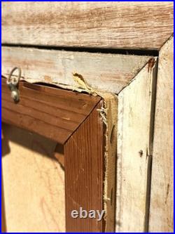 Robert Scott (American), VTG c. 1970's Orig. Folk Art O/C Parisian Street Scene