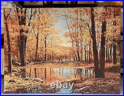 Robert Wood Painting on Canvas. 1972 Reprint. 18x24 inch