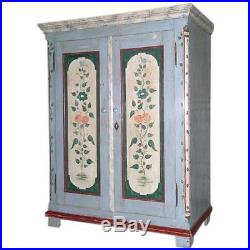 Russian Folk Art Painted Armoire dated 1877. A189